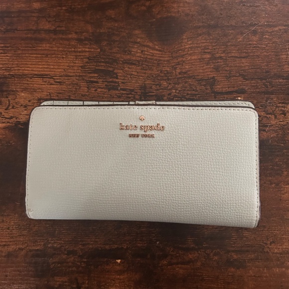 kate spade Handbags - Kate Spade Slim Bifold Wallet Color Stone Grey